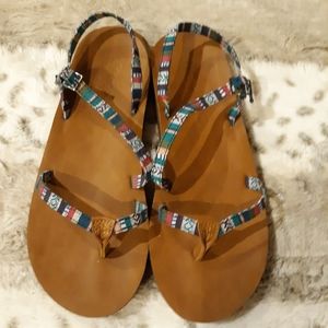 Feelgoodz Vegan Oasis Blue Sandals NWOT
